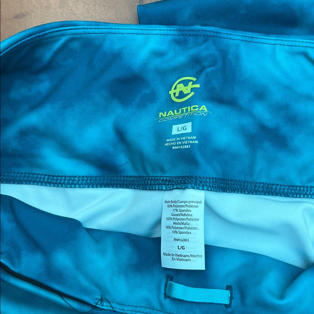 TBT Sale! Nautica Leggings NWT Multi-Blues Ankle Length Sz L - Picture 3 of 8